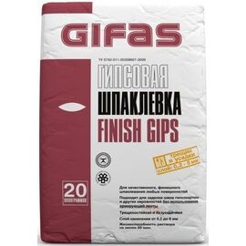 GIFAS Шпаклевка финишная гипсовая FINISH GIPS 20 кг/ 56 шт