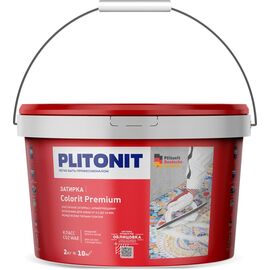 PLITONIT Colorit Premium затирка биоцидная (0,5-1,3 мм) 2кг-Коричневая ведро