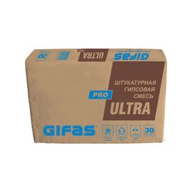 GIFAS Штукатурка гипсовая ULTRA PRO, 30 кг/40 шт / машинное нанесение
