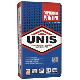 Юнис Наливной пол "Горизонт Ультра" 23 кг /48 шт от 5 до 60 мм, самонивелир.