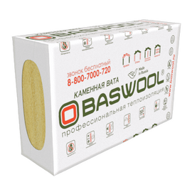 BASWOOL фасад 90 1200*600*50 (0,216 м3, 6 плит/4,32 м2/32 уп) Утеплитель на базальтовой основе