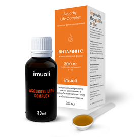 IMUALI, Мицеллярный витамин С 300 мг Ascorbyl Life Complex, жидкость, 30 мл
