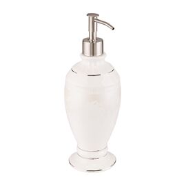 Дозатор для жидкого мыла Elegance, 9,7х9,7х20 см., цвет белый