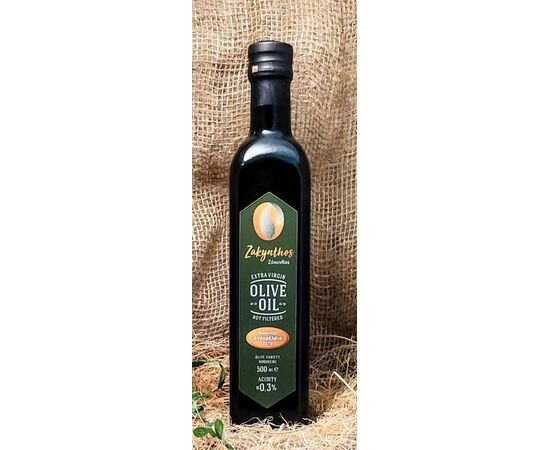 "Zakynthos" Масло оливковое Extra Virgin, Объем: 0,5 л, Тип упаковки: ст. бут.