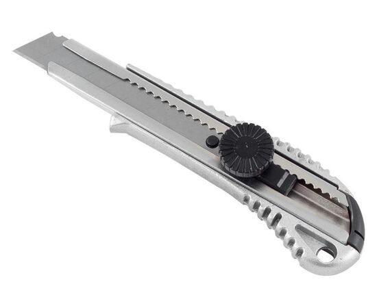 Нож (резак)с выдвижным лезвием, "Aluminium-twist", Al-коар.втом. фикс.япон.сталь SK5, 18 мм 19-0-312