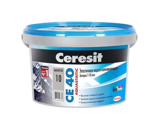 Ceresit СE 40/2кг  Затирка аквастик (манхет 10)
