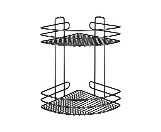 Полка угловая 21,8х21,8х32,8 см., цвет черный