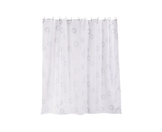 Занавеска (штора) Claro для ванной комнаты тканевая 180х180 см., цвет белый