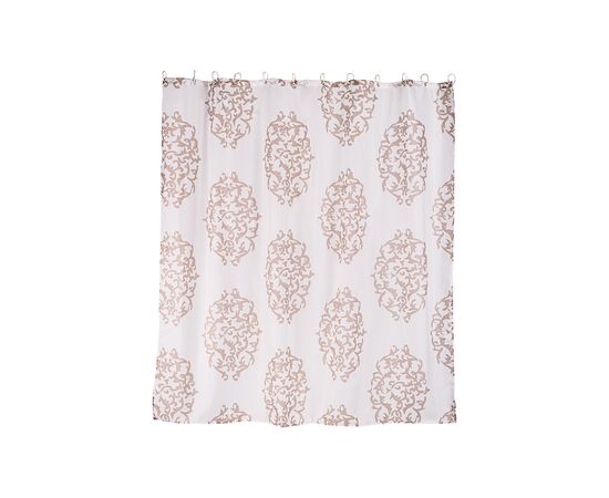 Занавеска (штора) Mono для ванной комнаты тканевая 180х180 см., цвет бежевый