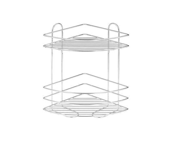 Полка угловая лидер 23,4х23,4х34,4 см., цвет хром