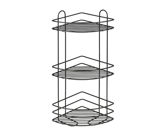 Полка угловая 23,4х23,4х58,5 см., цвет черный